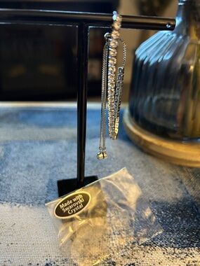 Swarovski Silver Crystal Cascade Adjustable Bracelet